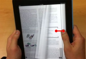Ebook page flipping concept