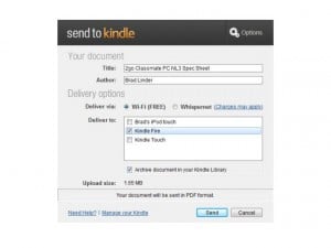 Send To Kindle App
