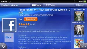 Facebook PS Vita