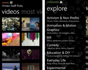 Vimeo Windows Phone