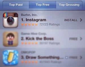 Instagram Tops iOS App Store Charts