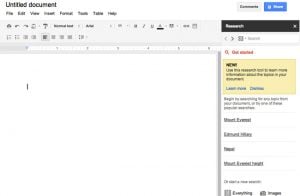 Google Docs Research Tool