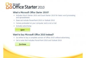 MS Office Starter Edition