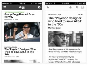 Digg iOS App Updated