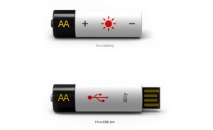USB Flash Drive Battery Concept