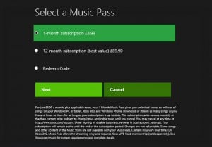 Xbox Music Pass Prices