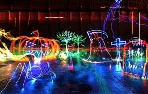 Worlds Largest Light Painting