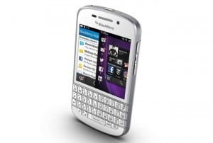White BlackBerry Q10