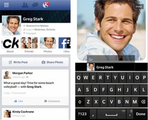 BlackBerry 10 Facebook App