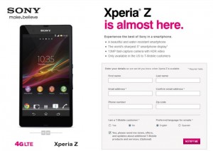 T-Mobile Sony Xperia