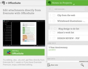 Evernote Android App