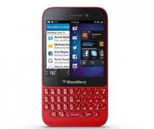 Red BlackBerry Q5