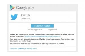 Twitter For Android Beta Test Program