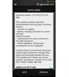 HTC One Android 4.3