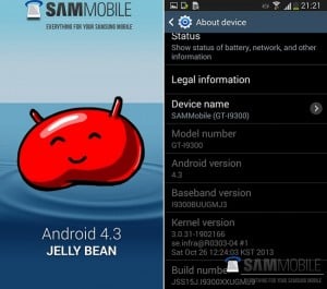 Galaxy SIII Android 4.3