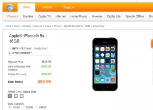 AT&T iPhone 5S