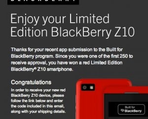 Red Blackberry Z10