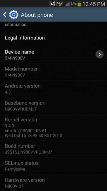 Verizon galaxy Note 3 update