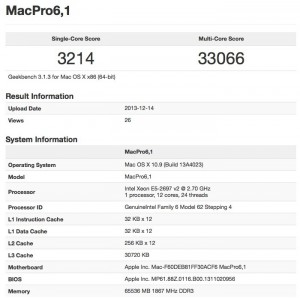 Mac Pro Benchmark