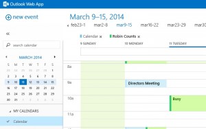 Outlook calendar search
