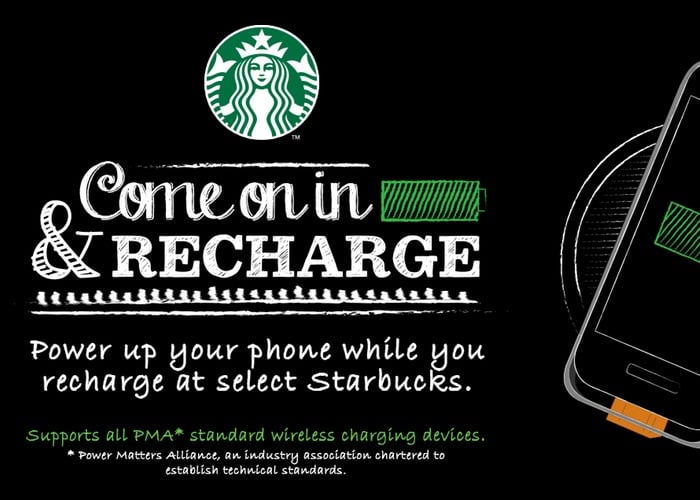 starbucks wireless charging