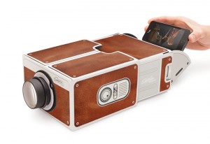 cardboard smartphone projector
