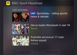 BBC Sport Widget