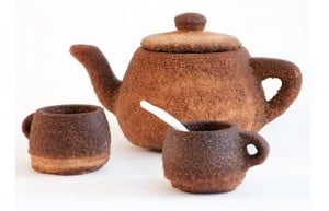 Utah Tea Set 3D Printed Using Tea Powder