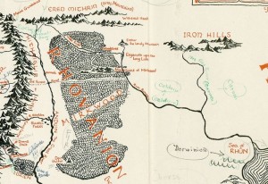 J.R.R. Tolkien Annotated Map Of Middle Earth