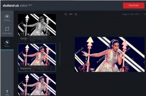 Shutterstock online editor