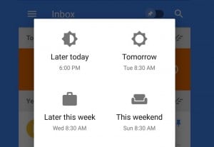 Inbox Gmail App Now Lets You Snooze Emails