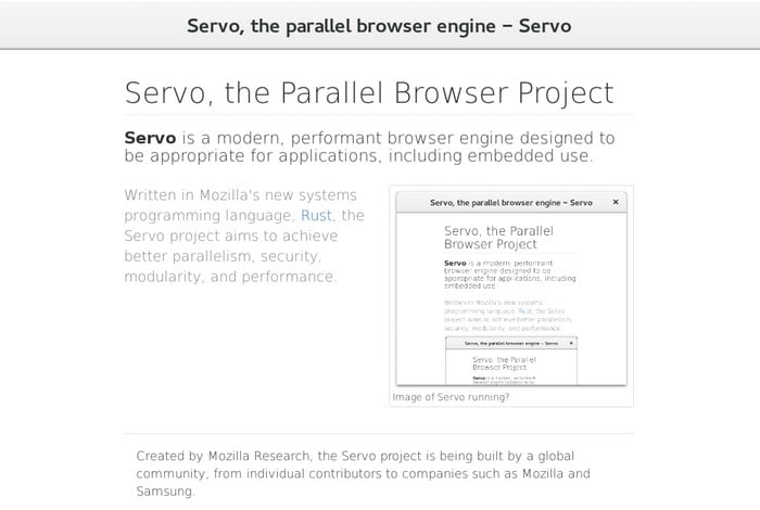 Mozilla Servo Browser