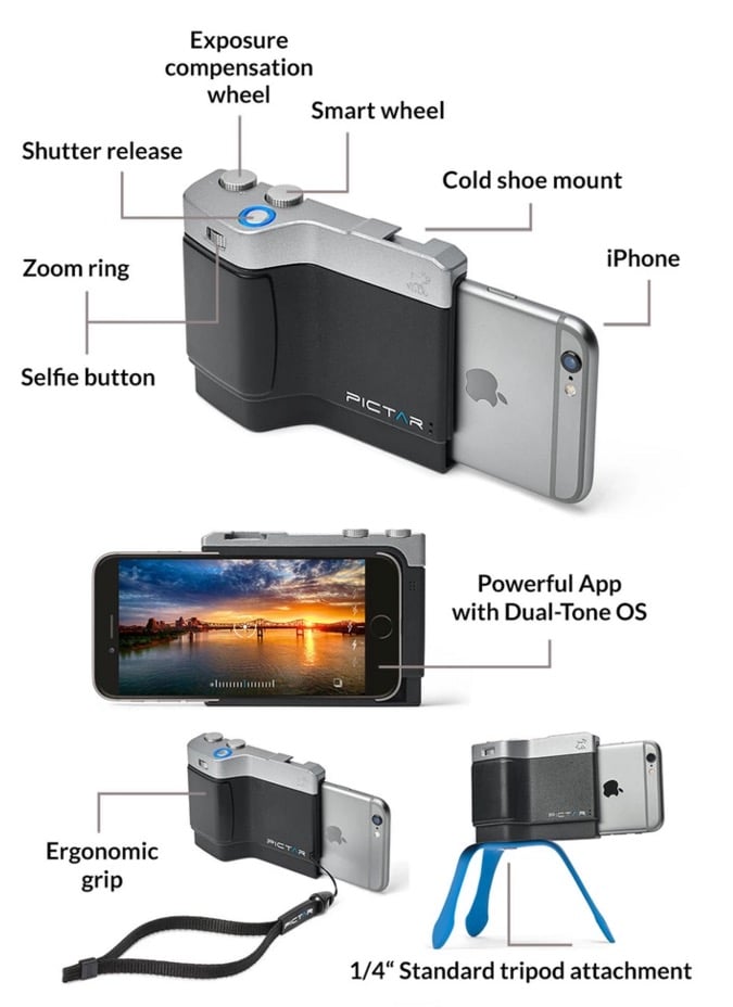 PICTAR iPhone Camera Grip Case