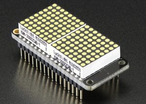 Featherwing Adafruit 8×16 LED Matrix Display Kit