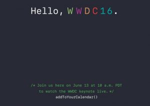 WWDC 2016 Keynote