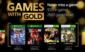 Free Xbox Live Gold Games For August 2016