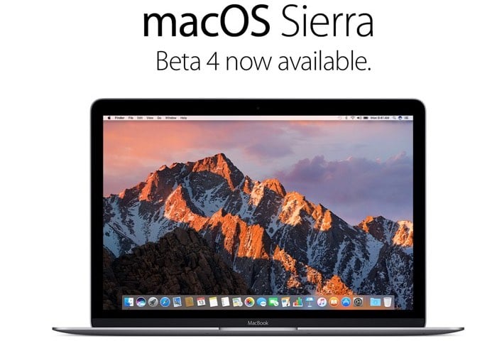 MacOS Sierra Beta 4
