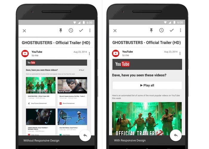 Gmail Responsive Design