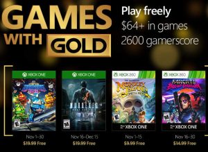 Xbox Games with Gold November 2016