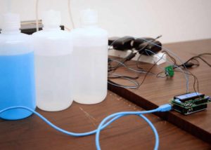Arduino Machine Sends Text Message Using Chemicals