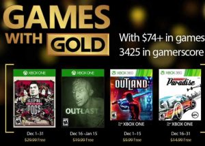 December 2016 Xbox Live Gold Games