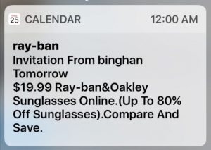 Calendar Spam