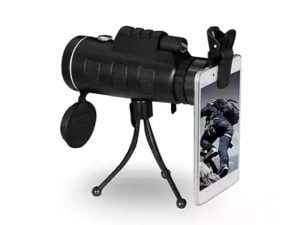 Zoomable 60X Monocular with Smart Phone Attachment