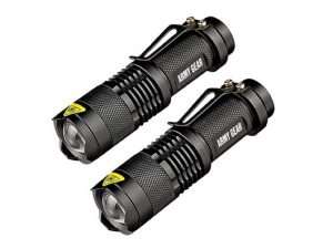 UltraBright 500 Lumen Tactical Military Flashlight 2-Pack