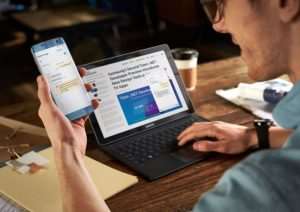 Samsung Flow allows users to seamlessly manage data and messages between their Galaxy smartphone and tablet, helping them enjoy new levels of convenience and mobility. When the devices are synchronized, users may unlock their tablet using their phone’s fingerprint sensor, manage smartphone notifications directly from their tablet, start a browsing session on one device and easily continue on the other, effortlessly transfer content between the two devices, and automatically connect their tablet to their phone’s mobile hotspot.