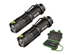 UltraBright 500-Lumen Tactical Military Flashlight 2-Pack