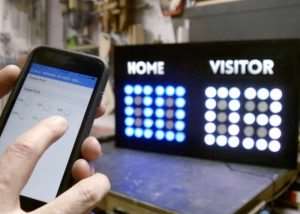 smartphone -controlled electronic scoreboard