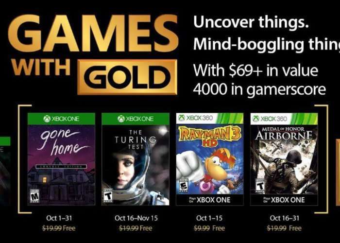 Xbox Gold Games October 2017