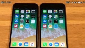 iOS 11.2.1 vs iOS 11.2.5 Beta 2
