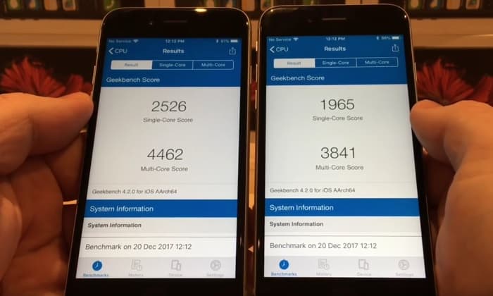 iPhones degraded batteries